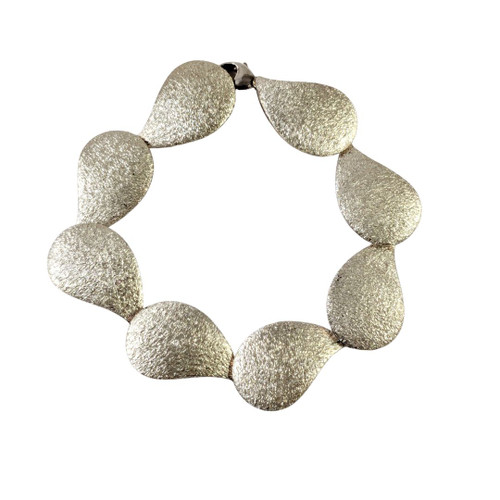 Danish Sparkling Sterling Silver Troels Tvenstrup for Randers Hand Made Modernist Bracelet