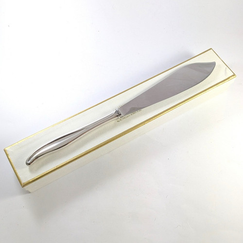 27.5cm Retro Vintage Columbine Danish Silver Plate Cake Knife