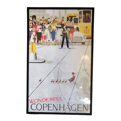  Vintage Danish Wonderful Copenhagen Tourist Poster
