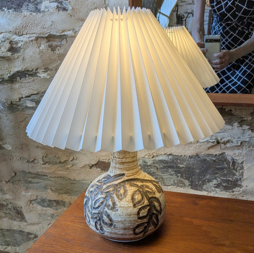 Vintage Danish Axella Stoneware Table Lamp 