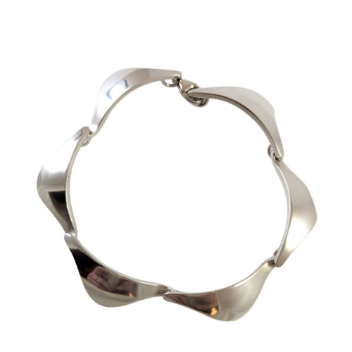 Danish Sterling Silver Troels Tvenstrup for Randers Hand Made Modernist Bracelet