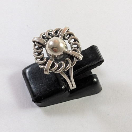 Vintage Danish Hans Jensen 830S Silver Ring M 1/2