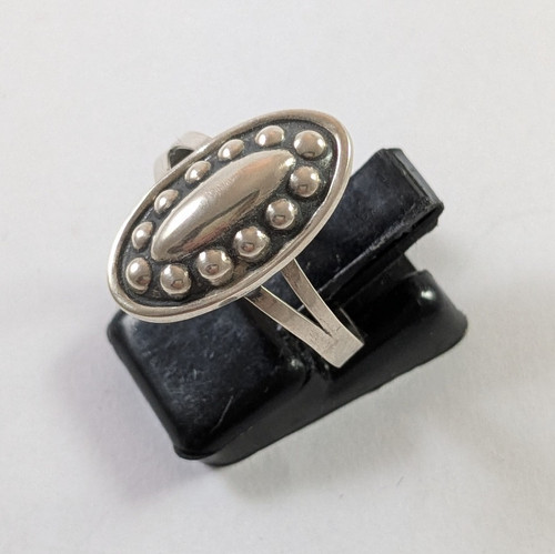 Vintage Danish 830S C Brumberg Hansen Silver Ring Q 1/2