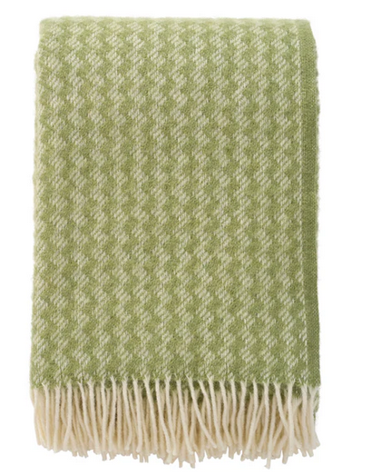 Brand New Klippan Eco Lambs Wool Blanket Palazzo Green