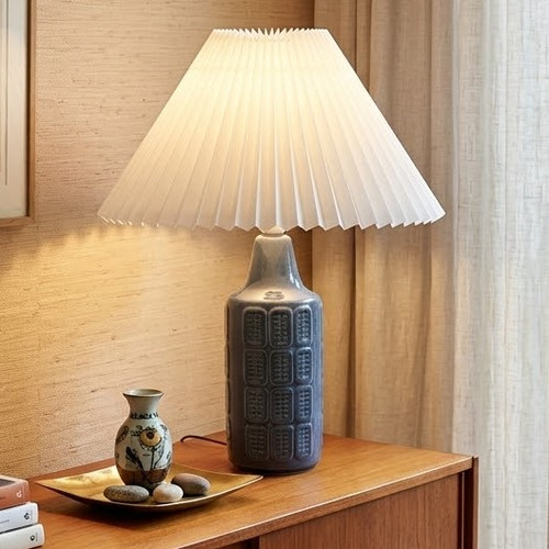 Large Vintage Einar Johansen for Soholm Art Pottery Table Lamp made in Denmark 
