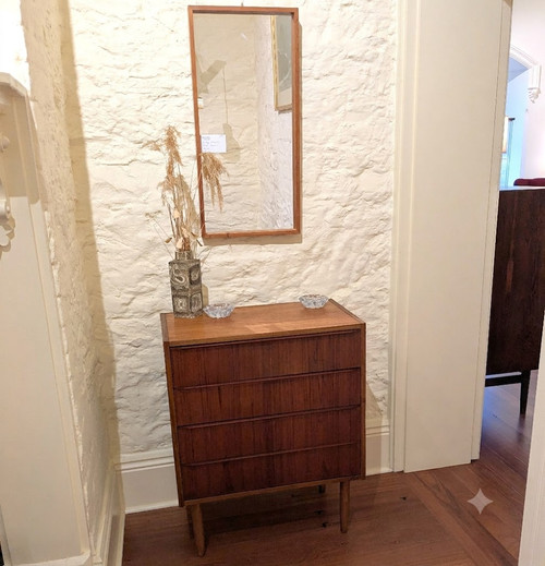 Vintage Danish Teak Chest of small drawers with 4 drawers