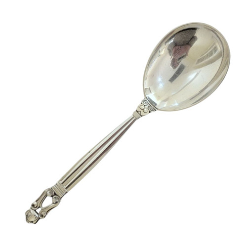 Vintage Georg Jensen Sterling Silver Acorn Serving Spoon 78.3gms