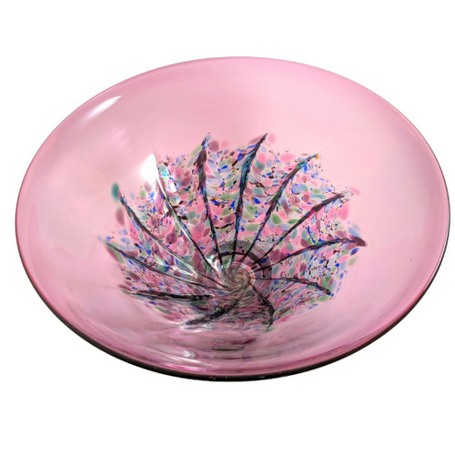  32cm Australian Matt Larwood Studio Art Glass Bowl