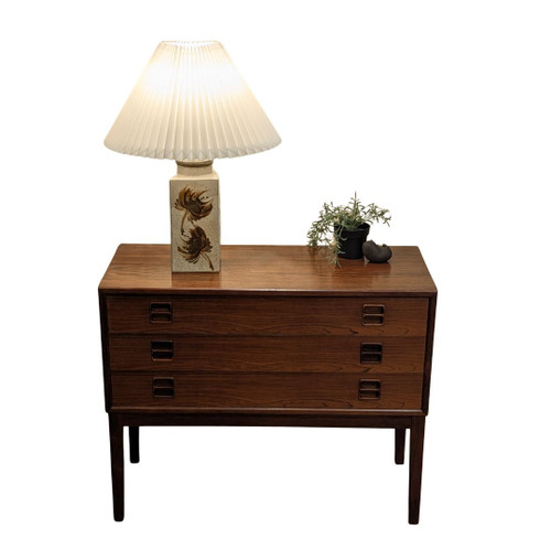 Vintage Mid Century Modern Danish Rosewood chest of 3 drawers or bedside