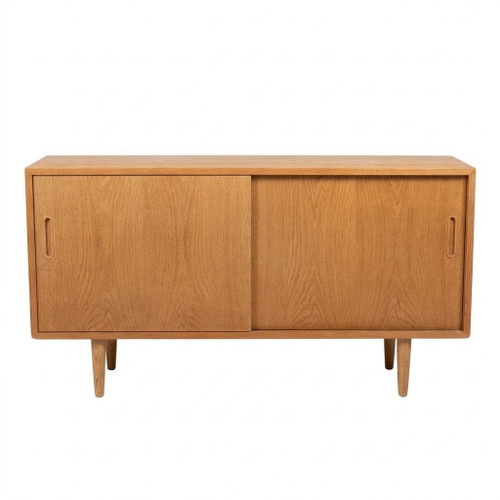 Vintage Mid Century Modern Danish Oak Sideboard Poul Hundvad