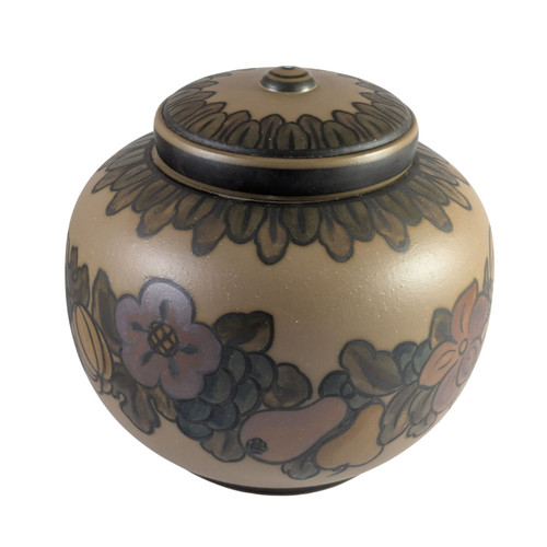 Antique Art Deco Danish Art Pottery L Hjorth Bonbonniere