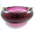 Vintage Large 24cm Murano Glass Bowl Ruby Bullicante with Gold Leaf