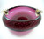 Vintage Large 24cm Murano Glass Bowl Ruby Bullicante with Gold Leaf