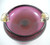 Vintage Large 24cm Murano Glass Bowl Ruby Bullicante with Gold Leaf