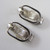 Vintage Art Deco Sterling Silver Marcasite Buckle Earrings - Clip Ons