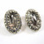 Vintage Art Deco Rhodium Plated Marcasite Earrings - Clip Ons.