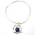 Vintage Australian Sterling Silver Modernist Lapis Lazuli Necklace