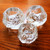 Kosta Boda Snowball Crystal Votive Holder medium Size 7cm high 