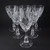 6 Vintage cut crystal Val St Lambert Annette by Holmegaard wine glasses