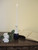 Vintage Bjorn Wiinblad Candle Stick Magic Flute Pamina Blue and White