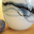 Vintage Holmegaard 'Sakura' (Lille Oval Blue) Art Glass Table Lamp