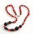 1950's Vintage Red & Black Art Glass Necklace 