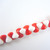 1950's Vintage West German Interlocking Red & White Art Glass Necklace 