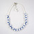 Vintage 1950's Blue & White Fancy Glass Bead Necklace 