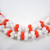 Vintage 1950's Retro Red & White Fancy Glass Bead Double Strand Necklace