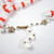 Vintage 1950's Retro Red & White Fancy Glass Bead Double Strand Necklace