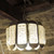  Vintage textured Glass Panel Pendant Light by Vitrika, Denmark c.1970