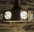 Vintage Danish Vitrika Gold Spun Aluminium & Crystal Rosette Pendant Light