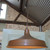 Vintage Danish Large Copper JJ Hammer Krone for Lyskaer Belysning Pendant Light