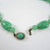 Vintage 1950's Retro Mottled Green Art Glass Beaded Necklace