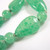 Vintage 1950's Retro Mottled Green Art Glass Beaded Necklace