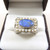 Vintage 18ct White Gold Ring With Opal and Seed Pearls 15gms. 