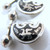 Vintage Sterling Silver Enamel Griffin Cufflinks