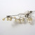 6cm Vintage 14K Gold Cultured Pearl Brooch 14 pearls Trombone Clasp