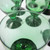 8 Vintage Art Deco Holmegaard Black Foot Green Ranke White Wine Glasses