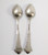 2 Antique Art Nouveau Sterling Silver ornate English teaspoons JJ Nowell & Sons 1912