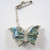 Vintage New Zealand Sterling Silver Paua Shell Butterfly Brooch