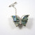 Vintage New Zealand Sterling Silver Paua Shell Butterfly Brooch