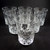 6 Vintage Diamond Cut Tumblers Glasses with Butterfly & Flowers.