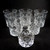 6 Vintage Diamond Cut Tumblers Glasses with Butterfly & Flowers.