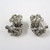 Art Deco Sterling Silver Marcasite Clip on Earrings 