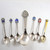 10 Vintage Sterling & Solid Silver Danish & Swedish Enamel Spoons 115.8gms