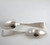 Antique Pair of Danish Silver Serving Spoons Heavily Engraved Rose Design