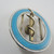 Antique 800 Silver Enamel Belt Buckle 