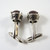 Vintage Solid Silver Pink Gemstone Cuff Links 