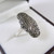 Vintage Art Deco 935 Sterling Silver Marcasite Ring Size P 1/2